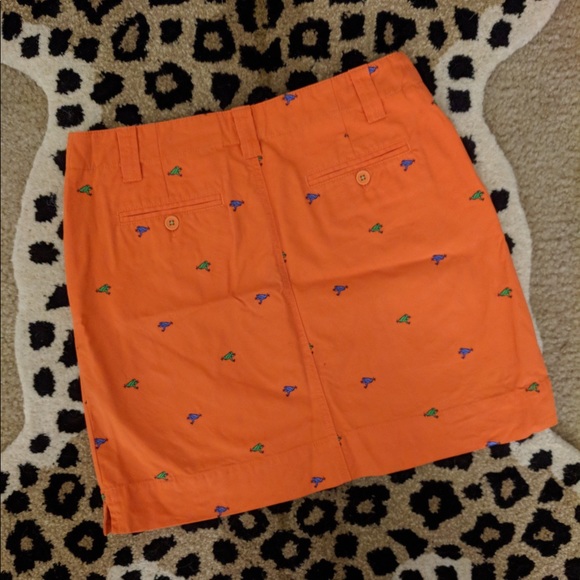 Lilly Pulitzer Orange Golf Mini Skirt w Frogs Sz 2 - Picture 5 of 7
